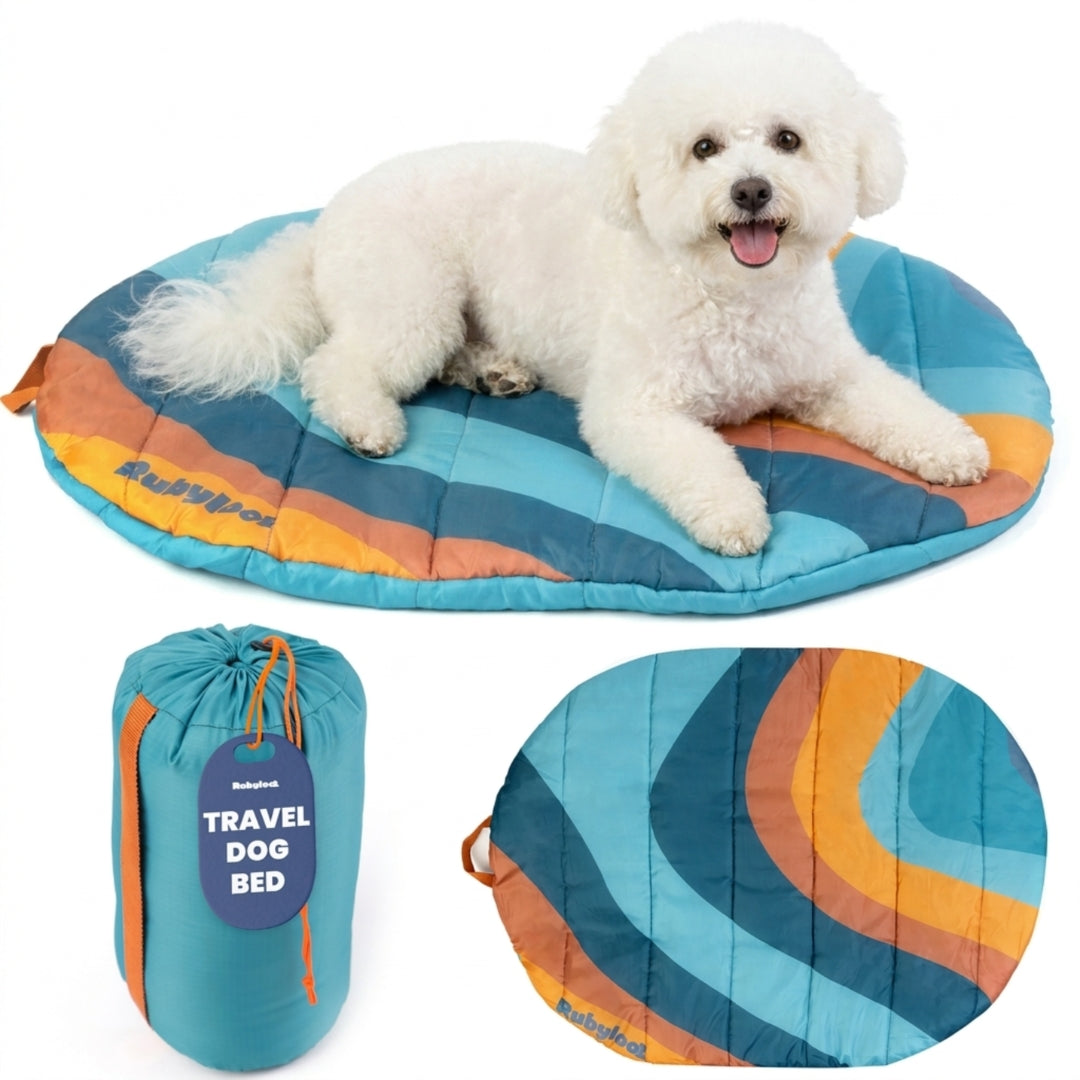 Rubyloo Travel Dog Bed | Foldable & Packable | Ripstop Nylon | Small, Medium or Large