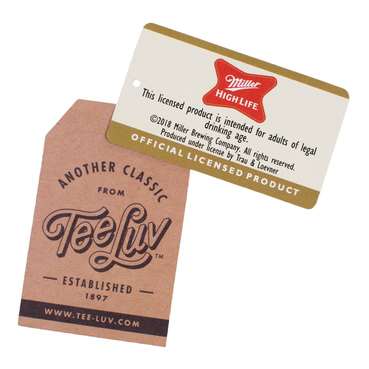 Miller High Life T-Shirt | Double-Sided Logo | Brown Sugar