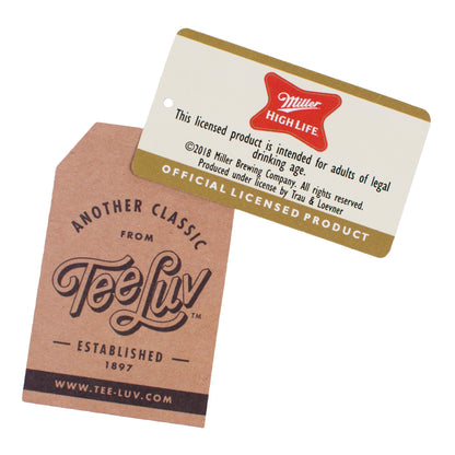 Miller High Life T-Shirt | Double-Sided Logo | Brown Sugar