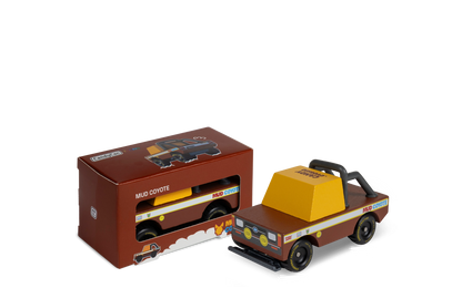 Mud Coyote Off-Road Truck | Candylab CANDYCAR TOONS Toy Car | Wooden & Diecast | Ages 3+ | Collectible - Niksstuff