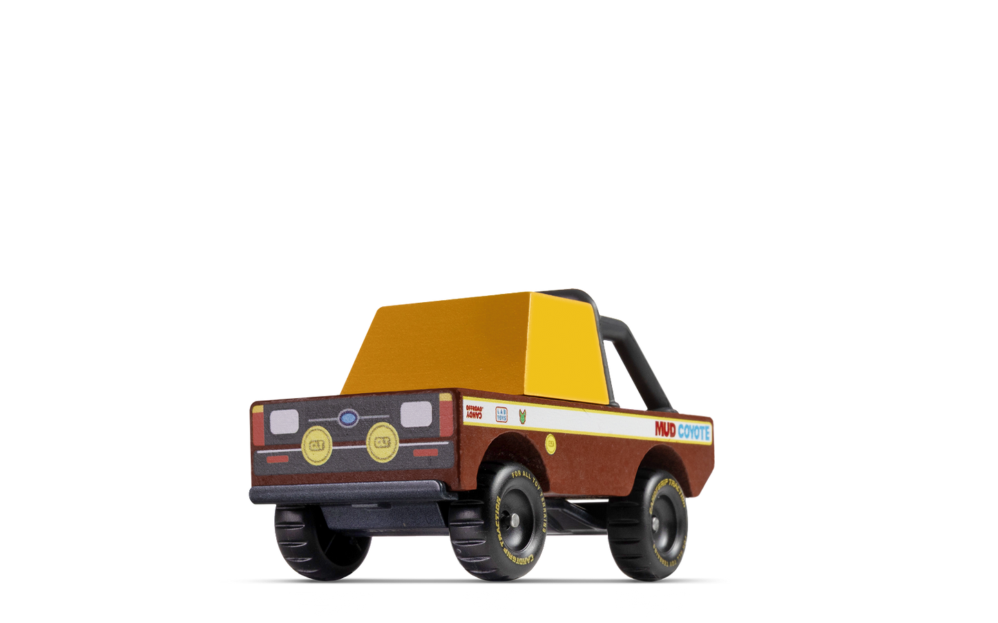 Mud Coyote Off-Road Truck | Candylab CANDYCAR TOONS Toy Car | Wooden & Diecast | Ages 3+ | Collectible - Niksstuff
