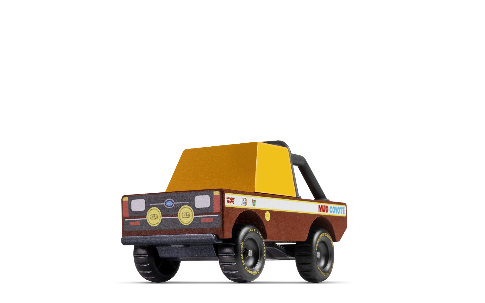 Mud Coyote Off-Road Truck | Candylab CANDYCAR TOONS Toy Car | Wooden & Diecast | Ages 3+ | Collectible - Niksstuff