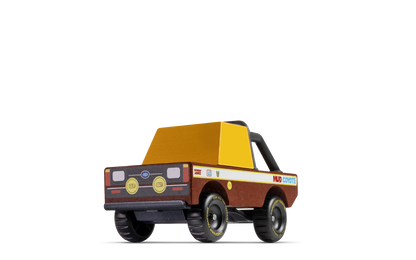 Mud Coyote Off-Road Truck | Candylab CANDYCAR TOONS Toy Car | Wooden & Diecast | Ages 3+ | Collectible - Niksstuff