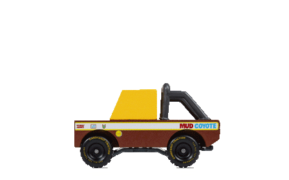 Mud Coyote Off-Road Truck | Candylab CANDYCAR TOONS Toy Car | Wooden & Diecast | Ages 3+ | Collectible - Niksstuff