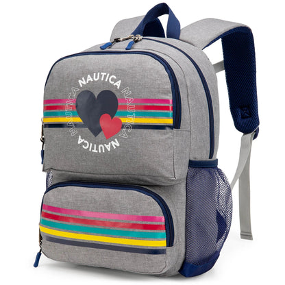 Nautica Kids Hearts Backpack | 16" | Water-Resistant | 14L | School Bag