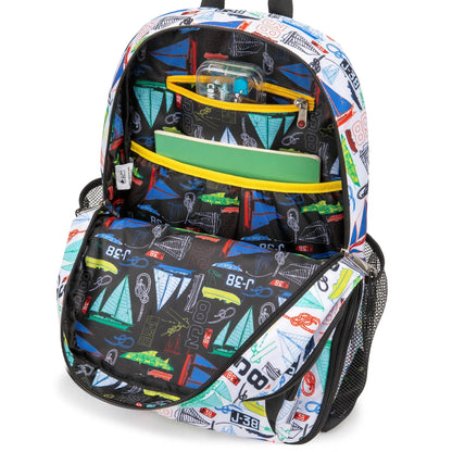 Nautica Sailboats Kids Backpack | 16" | Water-Resistant | 14L | School Bag