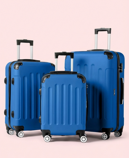 3-Piece Hard Shell Luggage Set | 20"/24"/28" | 360° Spinner Wheels | TSA Lock | 9 Colors - Niksstuff