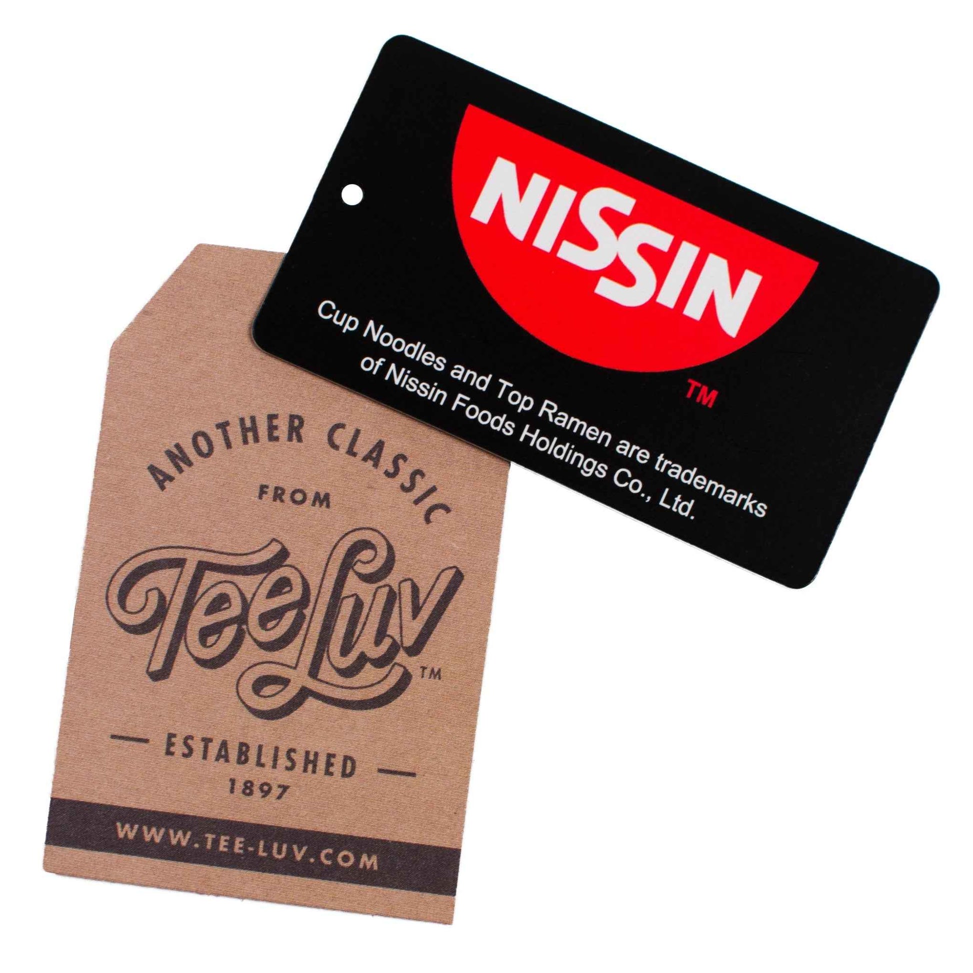 Nissin Cup Noodles Logo Embroidered Knit Beanie | White