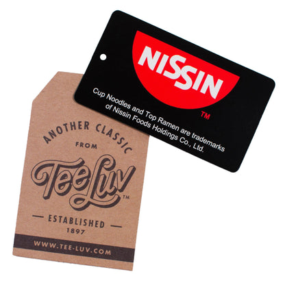 Top Ramen "Send Noods" T-Shirt | Distressed Nissin Logo | Graphite Heather | Poly-Cotton