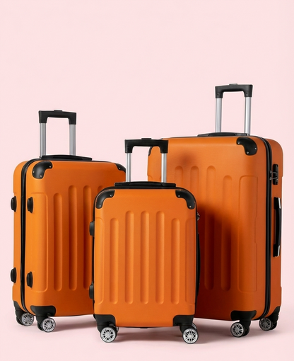 3-Piece Hard Shell Luggage Set | 20"/24"/28" | 360° Spinner Wheels | TSA Lock | 9 Colors - Niksstuff