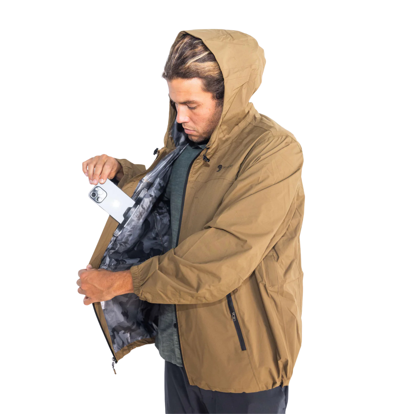 The Outback Waterproof Rain Jacket with IPX8 Dry Bag Pocket | XS–4XL