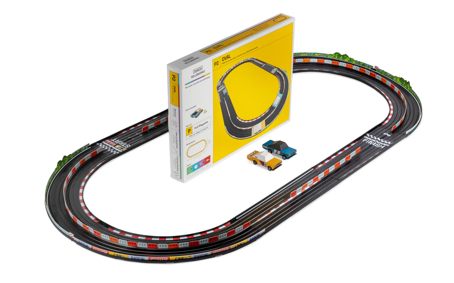 Candylab TOONS Oval Speedway Playset | P2 Ready-to-Play | 2 Cars Included | Ages 3+ | Expandable - Niksstuff