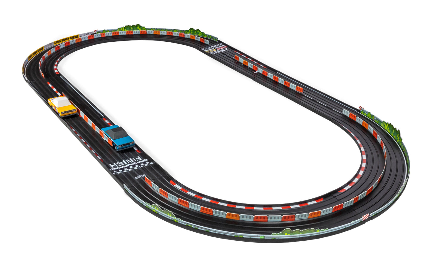 Candylab TOONS Oval Speedway Playset | P2 Ready-to-Play | 2 Cars Included | Ages 3+ | Expandable - Niksstuff