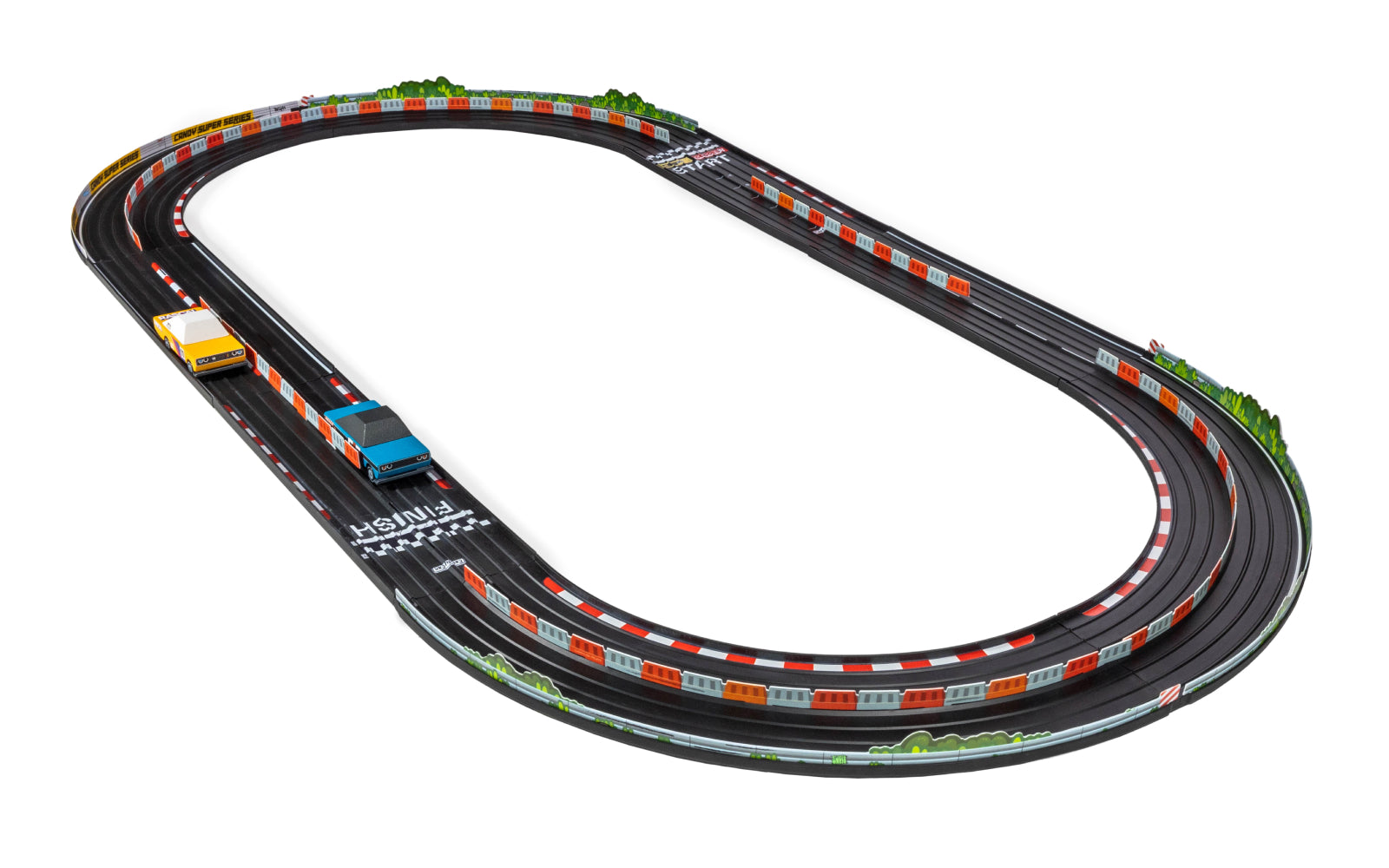 Candylab TOONS Oval Speedway Playset | P2 Ready-to-Play | 2 Cars Included | Ages 3+ | Expandable - Niksstuff