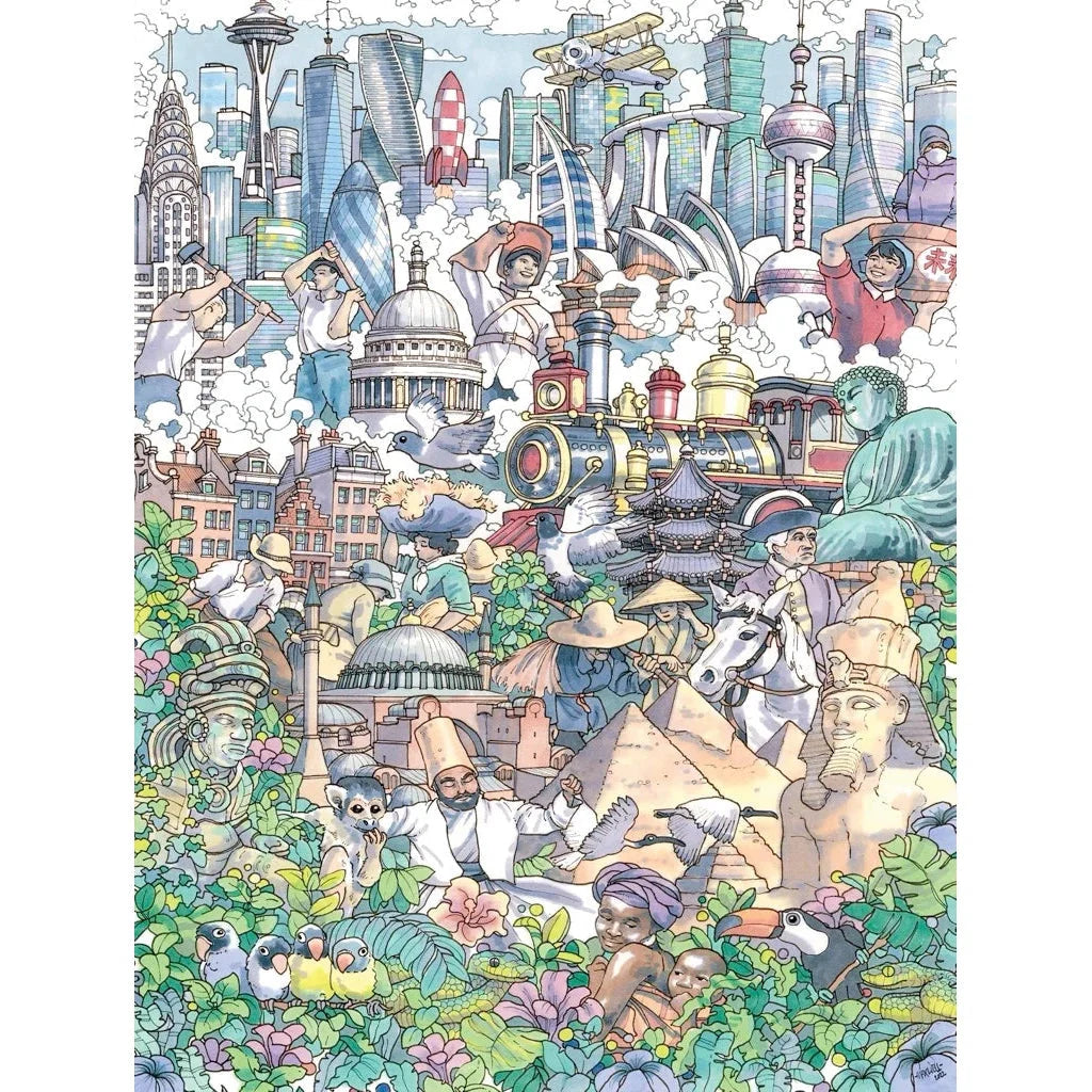 Passage of Time Jigsaw Puzzle | 1000 Pieces | 19.25"x26.625" | Art by Max Tilse | Made in USA - Niksstuff