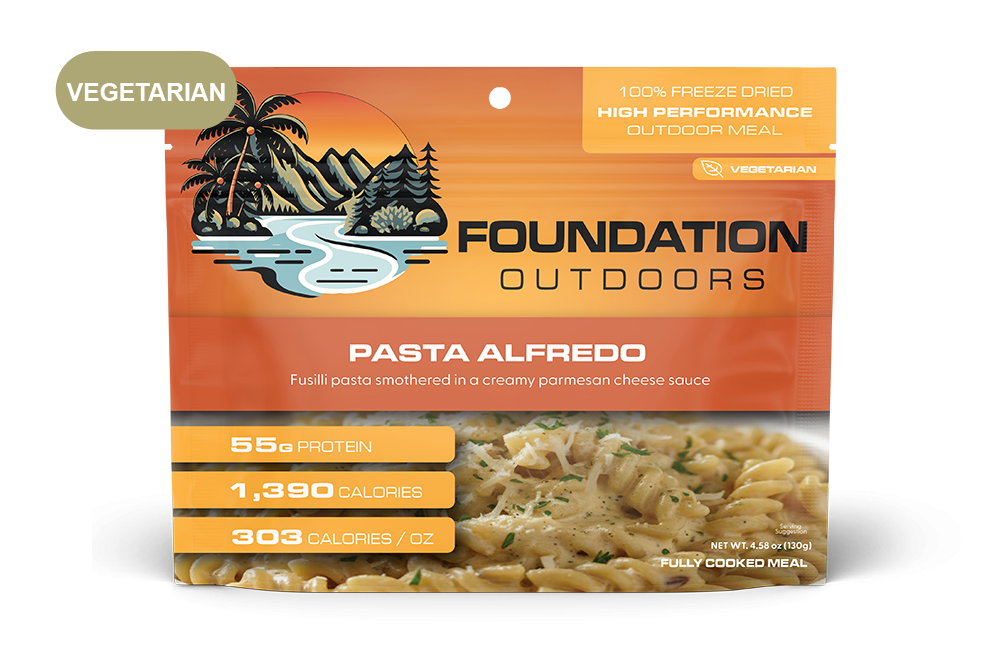 Foundation Outdoors Pasta Alfredo Performance Meal - 55g Protein Vegetarian
