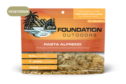 Foundation Outdoors Pasta Alfredo Performance Meal - 55g Protein Vegetarian