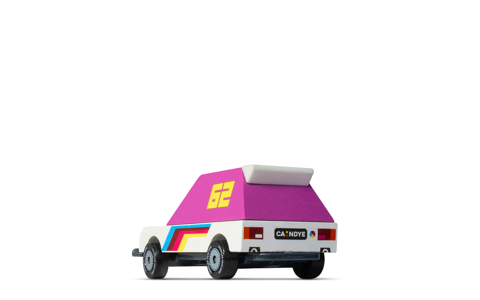 Pink Racer 62 | Candylab CANDYCAR TOONS Toy Car | Wooden & Diecast | Ages 3+ | Collectible - Niksstuff