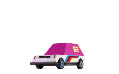 Pink Racer 62 | Candylab CANDYCAR TOONS Toy Car | Wooden & Diecast | Ages 3+ | Collectible - Niksstuff