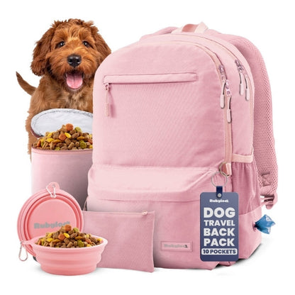 Rubyloo The Original Doggy Bag™ | Dog Supply Backpack | 6-Piece Set | 10 Pockets | 5 Colors
