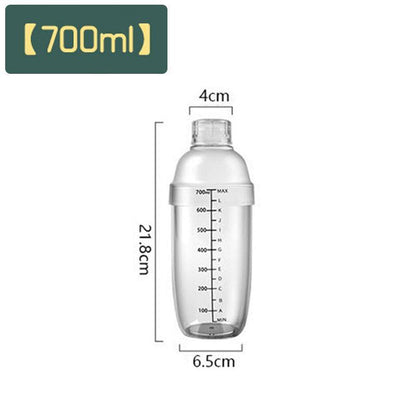 Plastic Cocktail Shaker – Food-Grade Drink Mixer for Home Bar & Boba