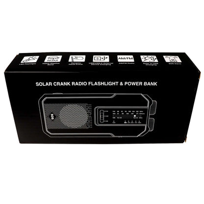 QK 4-in-1 NOAA Weather Radio & Flashlight - Solar & Dynamo White