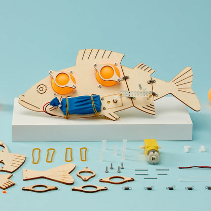 Fish Robot DIY Kit | Bionics & Robotics STEM Toy for Kids Ages 10+ - Niksstuff