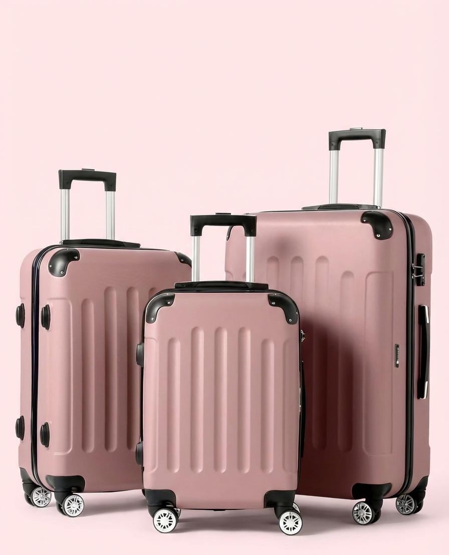 3-Piece Hard Shell Luggage Set | 20"/24"/28" | 360° Spinner Wheels | TSA Lock | 9 Colors - Niksstuff