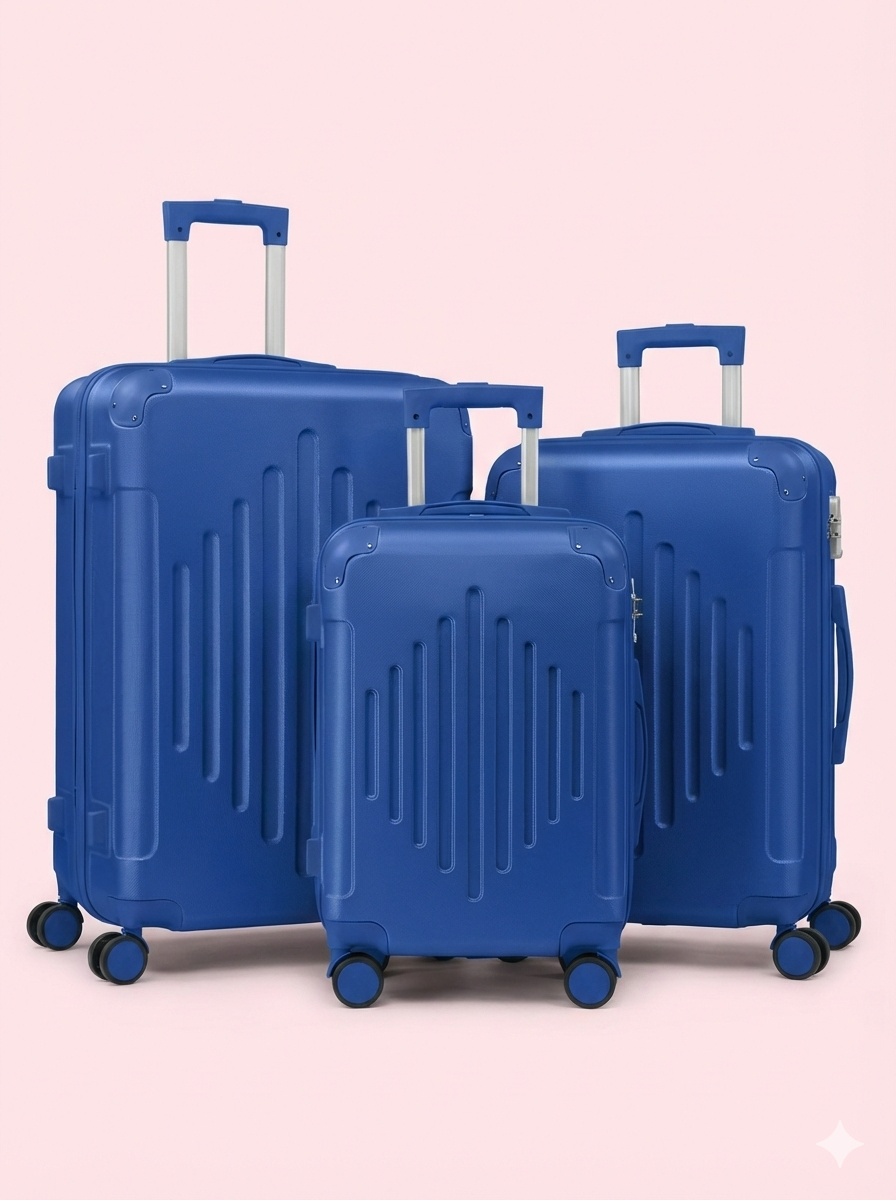 3-Piece Hard Shell Luggage Set | 20"/24"/28" | 360° Spinner Wheels | TSA Lock | 9 Colors - Niksstuff