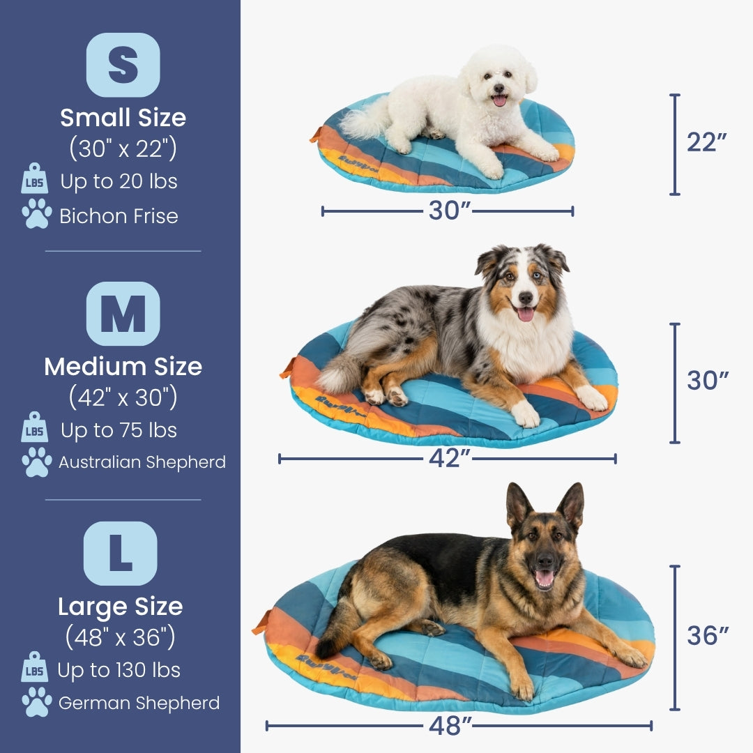 Rubyloo Travel Dog Bed | Foldable & Packable | Ripstop Nylon | Small, Medium or Large