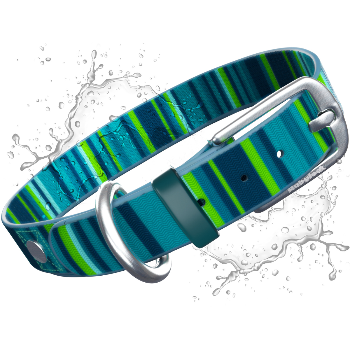 Rubyloo Waterproof Dog Collar | Washable & Stink-Proof | Poly-Coated Nylon | S, M or L | 5 Colors