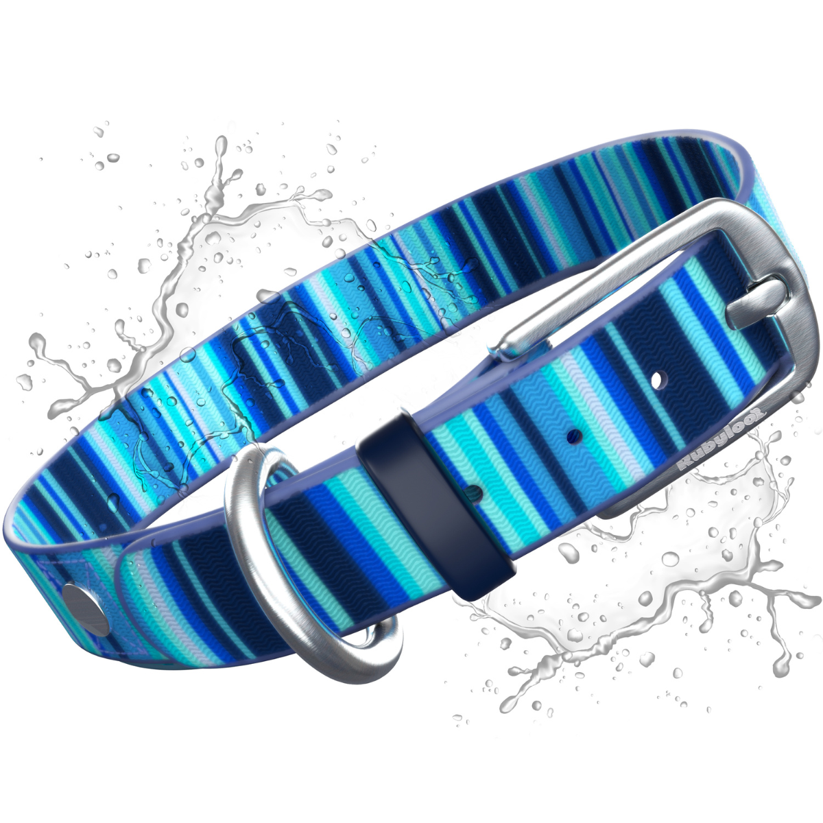 Rubyloo Waterproof Dog Collar | Washable & Stink-Proof | Poly-Coated Nylon | S, M or L | 5 Colors