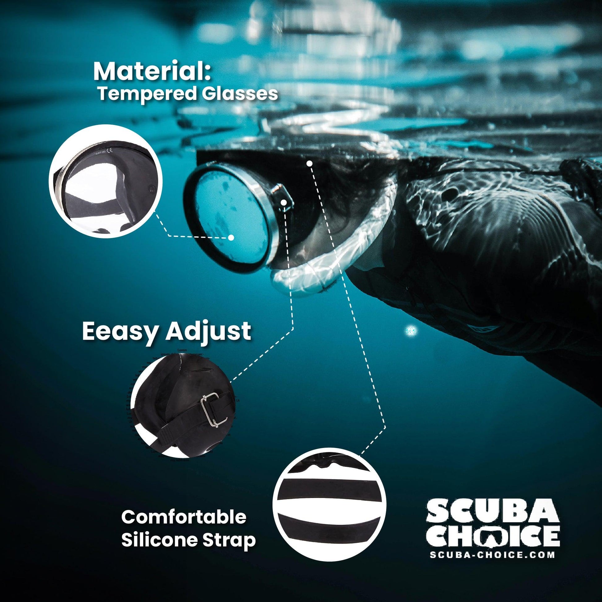 Spearfishing Free Dive Stainless Steel Oval Shape Classic Rubber Mask - Niksstuff