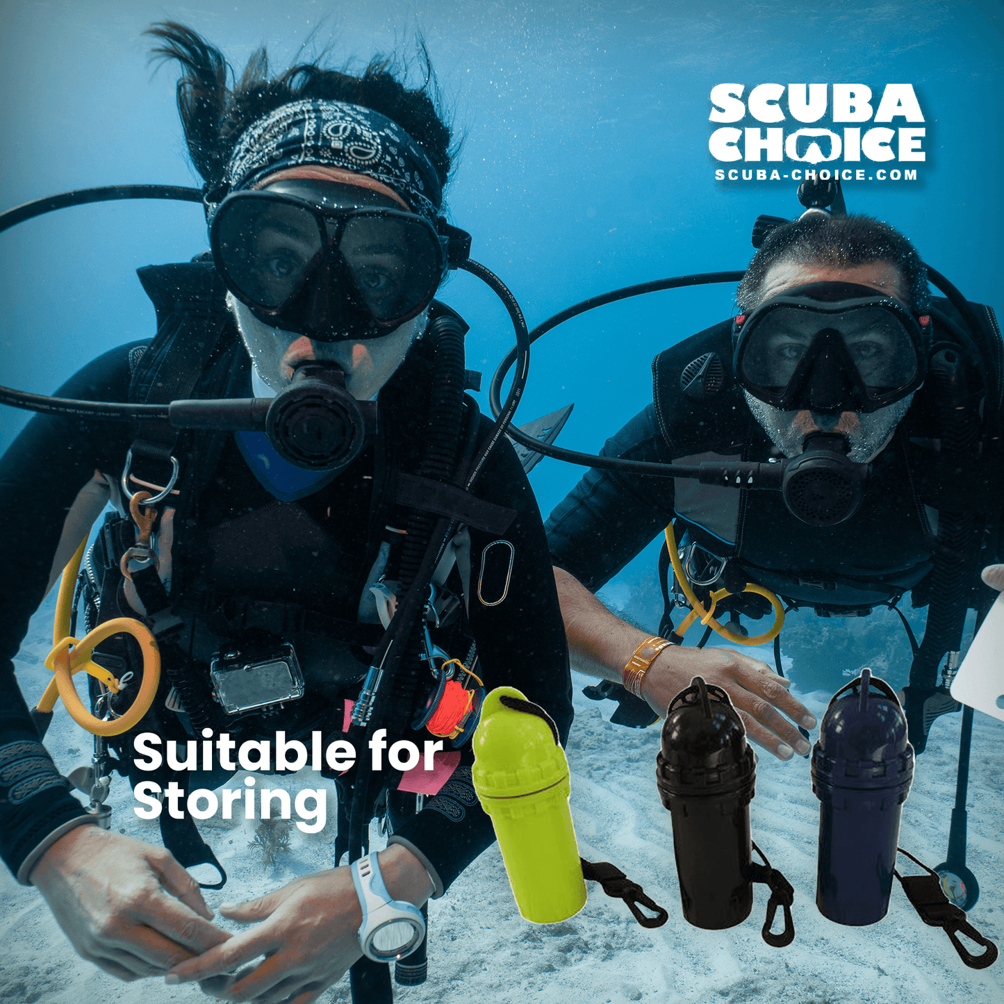 Waterproof Cylindrical Dry Box with Clip by Scuba Choice - Niksstuff