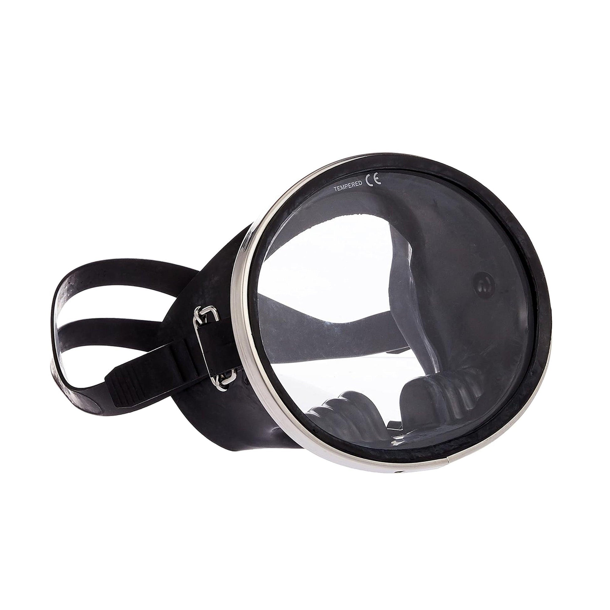 Spearfishing Free Dive Stainless Steel Oval Shape Classic Rubber Mask - Niksstuff