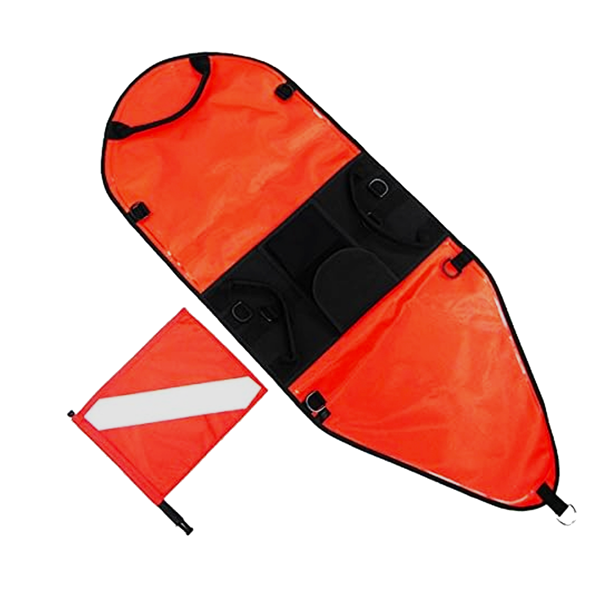 Palantic 420D Nylon Torpedo Buoy Float with Oral Inflator & Dive Flag by Scuba Choice - Niksstuff