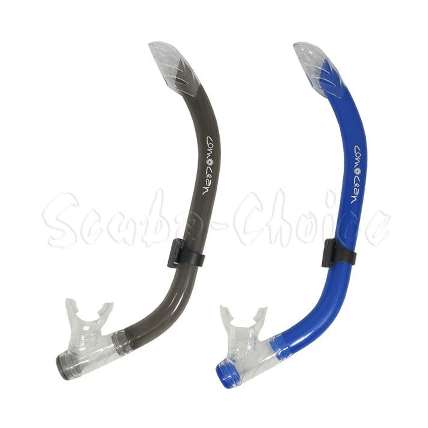 Semi-Dry Silicone J-Snorkel with Splash Guard by Scuba Choice - Niksstuff