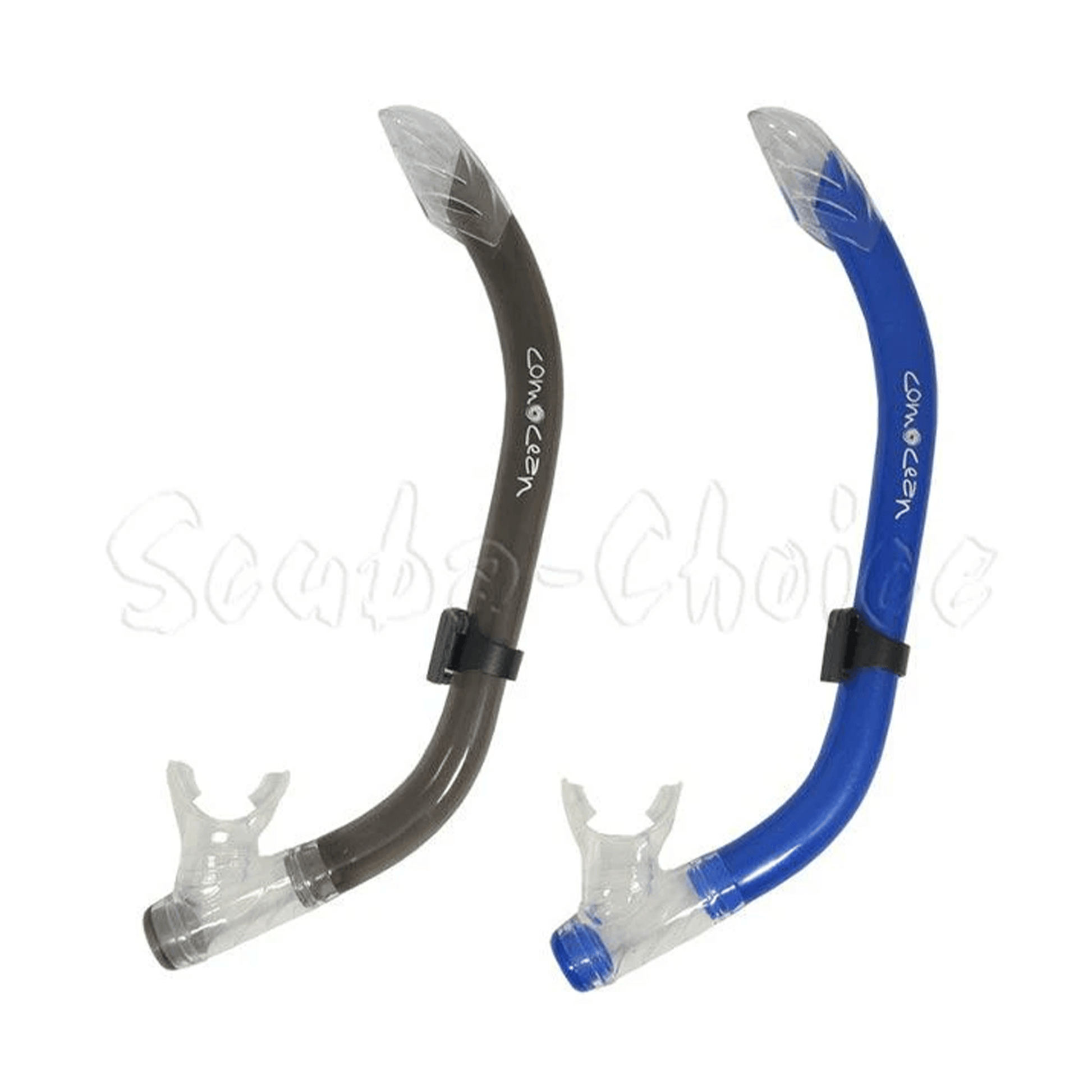 Semi-Dry Silicone J-Snorkel with Splash Guard by Scuba Choice - Niksstuff