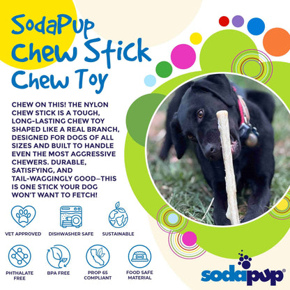 SodaPup Glow in the Dark Nylon Chew Stick for Power Chewers