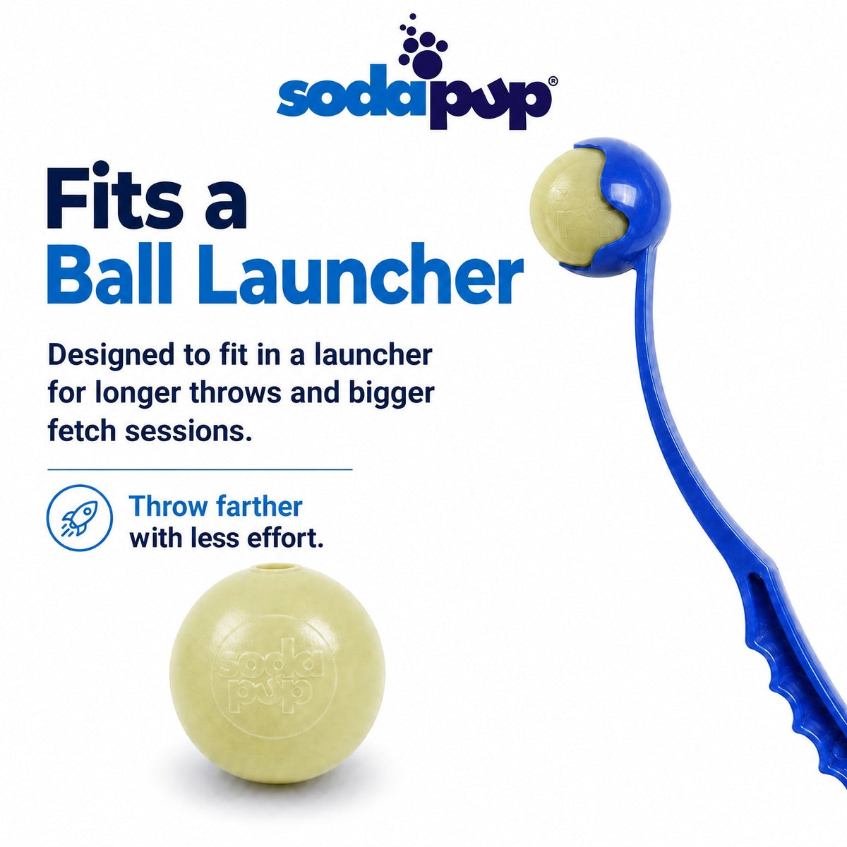 SodaPup Glow in the Dark Glitter Ball 2-Pack Dog Toy - 2.5"