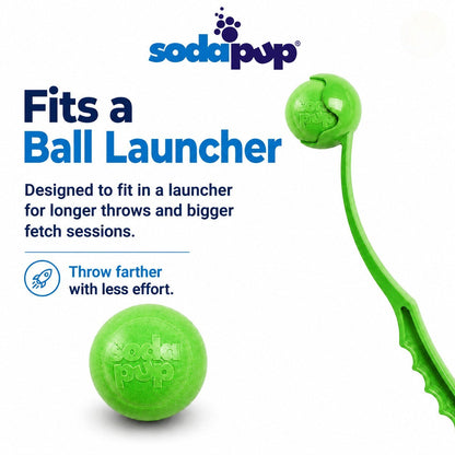 SodaPup Green Glitter Ball 2-Pack - Floating Treat Dispensing Toy