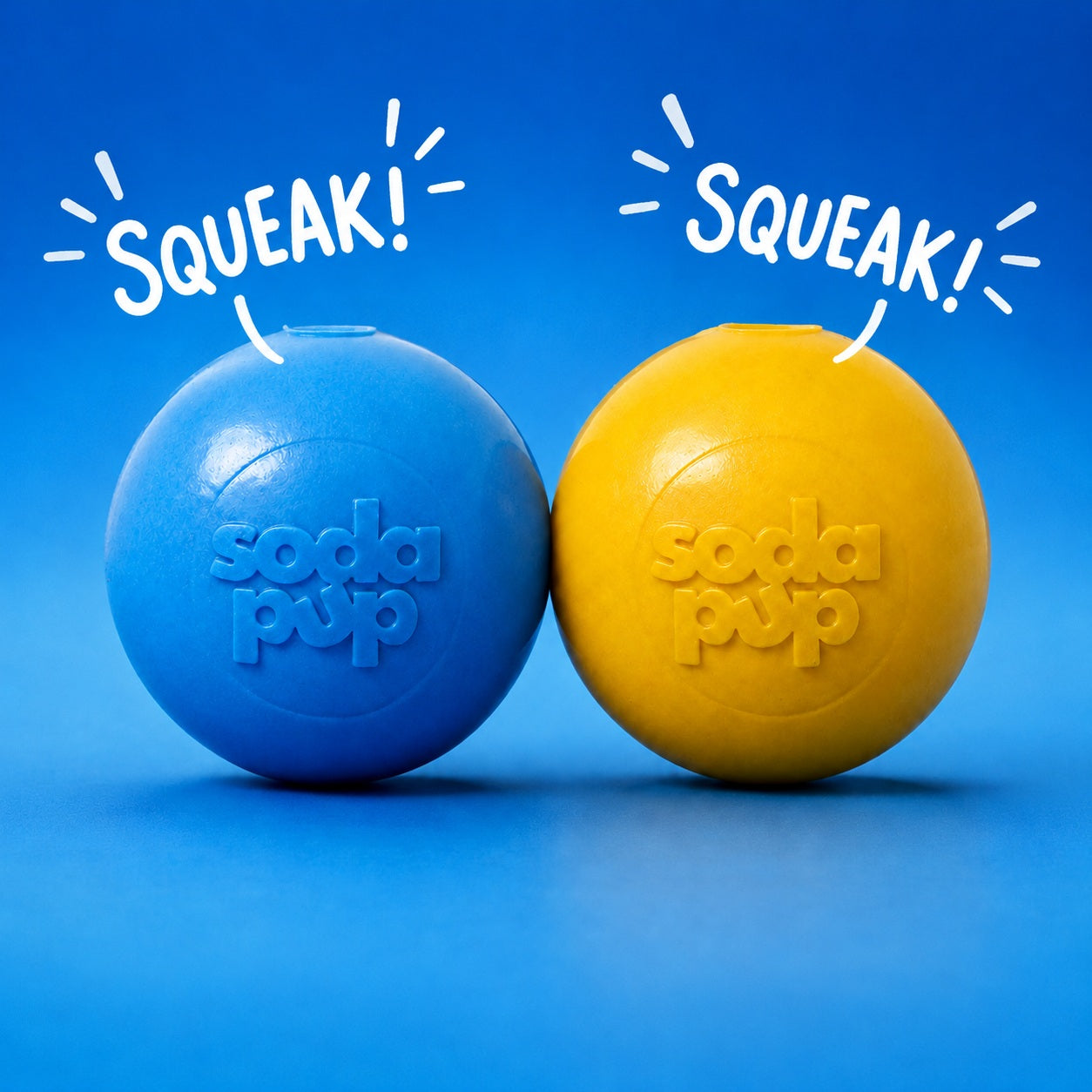 SodaPup Squeak Ball | Durable Squeaky Dog Toy | Floats | USA Made - Niksstuff