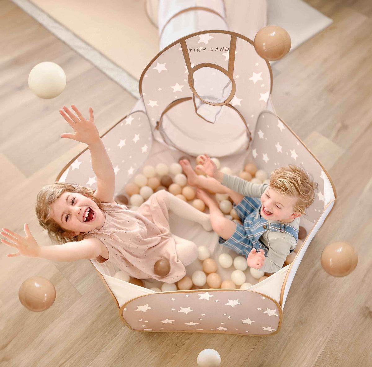Tiny Land Ocean Balls, 200-Piece Set – Neutral Tones