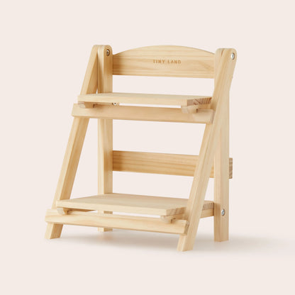 Tiny Land Wooden Play Kitchen Food Storage Rack - 2-Tier