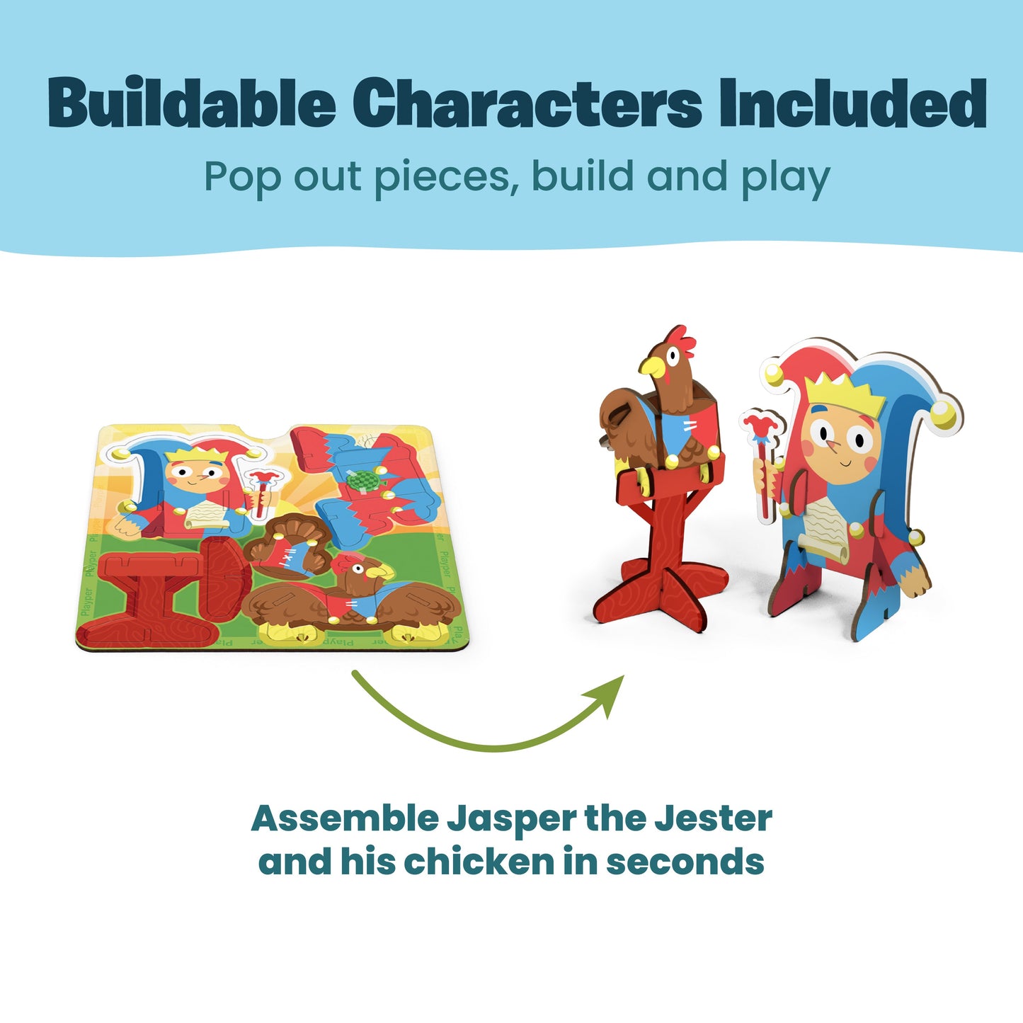 Story Starters: Jasper the Jester Edition | Create-a-Story Cards for Kids | Playper | 47 Cards | Ages 3+ - Niksstuff