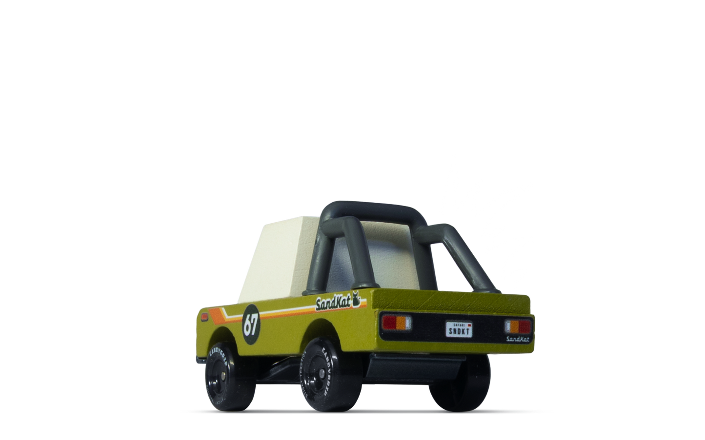 Sandkat Pickup Truck | Candylab CANDYCAR TOONS Toy Car | Wooden & Diecast | Ages 3+ | Collectible - Niksstuff
