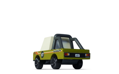 Sandkat Pickup Truck | Candylab CANDYCAR TOONS Toy Car | Wooden & Diecast | Ages 3+ | Collectible - Niksstuff