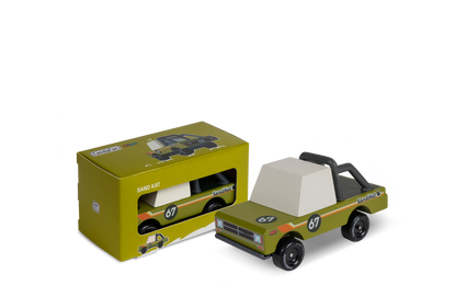 Sandkat Pickup Truck | Candylab CANDYCAR TOONS Toy Car | Wooden & Diecast | Ages 3+ | Collectible - Niksstuff