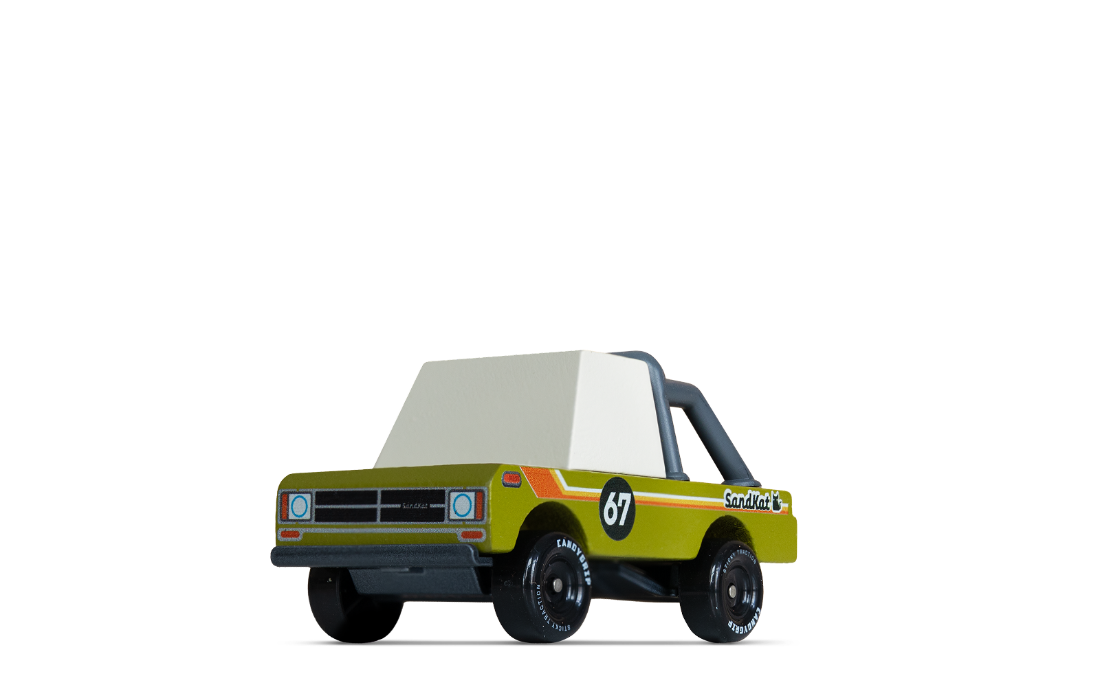 Sandkat Pickup Truck | Candylab CANDYCAR TOONS Toy Car | Wooden & Diecast | Ages 3+ | Collectible - Niksstuff
