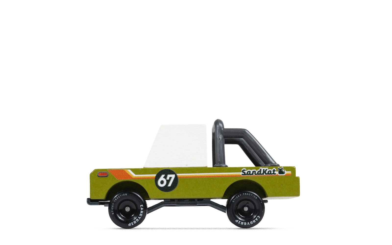 Sandkat Pickup Truck | Candylab CANDYCAR TOONS Toy Car | Wooden & Diecast | Ages 3+ | Collectible - Niksstuff